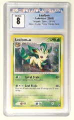 V1482: 2008: Leafeon: 24/100: Majestic Dawn: CGC: 8: NM/MINT: 3734342123